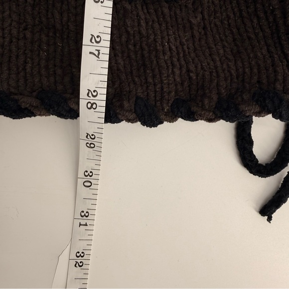 Hot Knots Brown Cotton Cardigan Sweater Cottagecore Boho Artsy Indie Slouchy OS - Picture 10 of 13